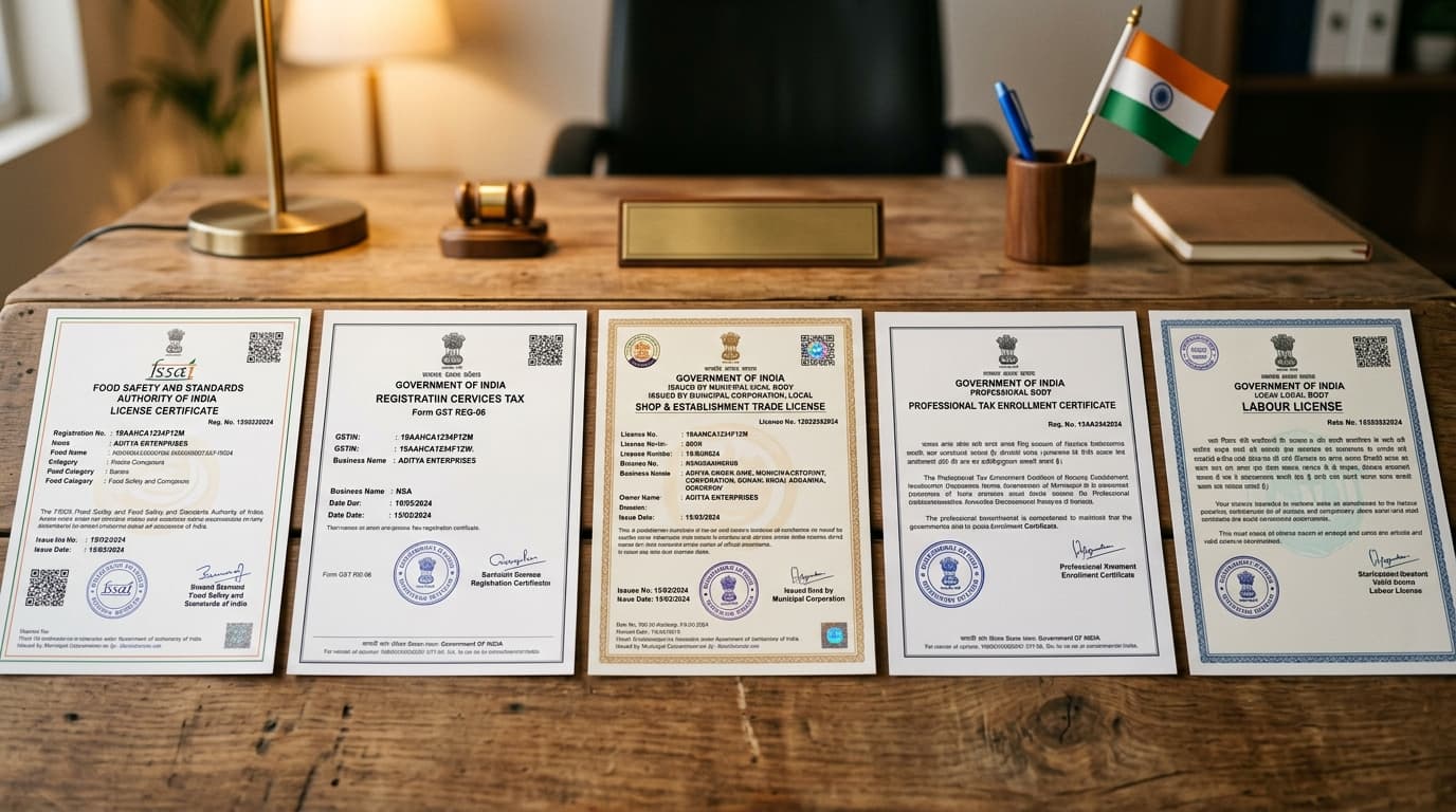Every License You Need to Open a Food Franchise in India (Complete List + Costs)