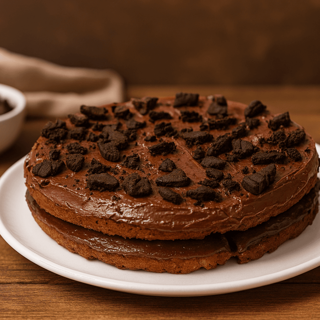 Naughty Nutella Fudge Waffle Cake