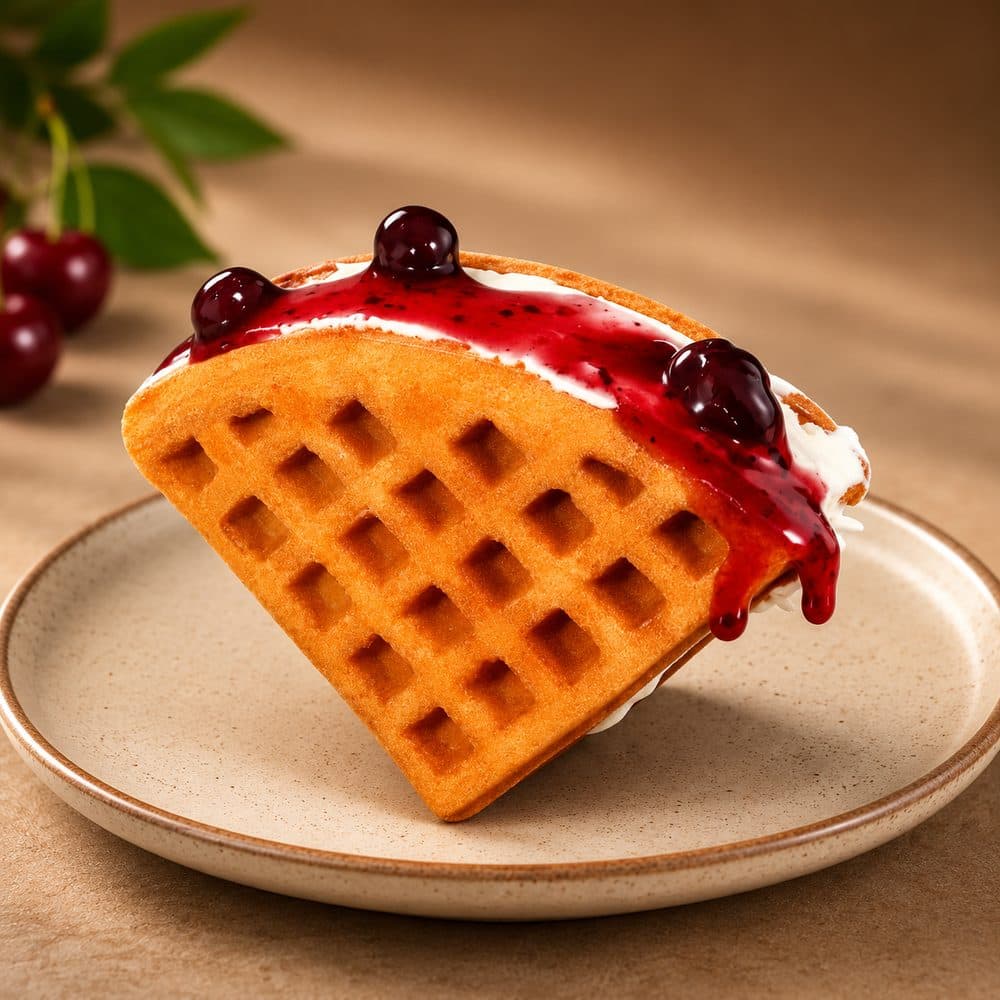 Blueberry Cream Rush Waffle Sandwich