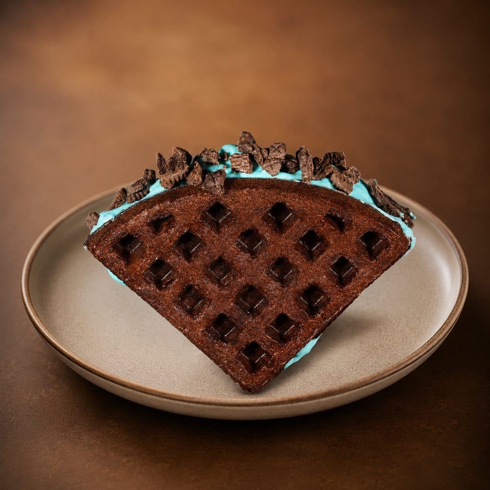 Mint Cookie Crunch Waffle Sandwich