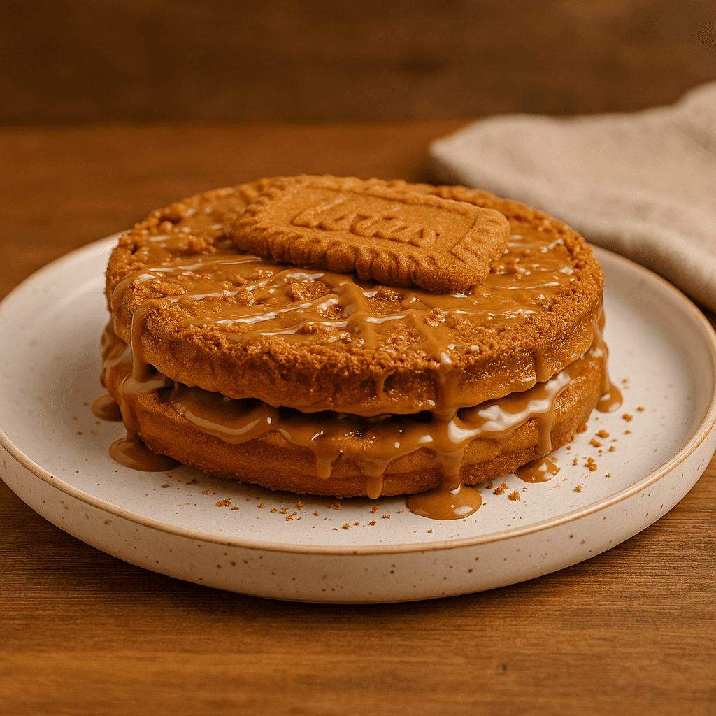 Biscoff Waffle Cake