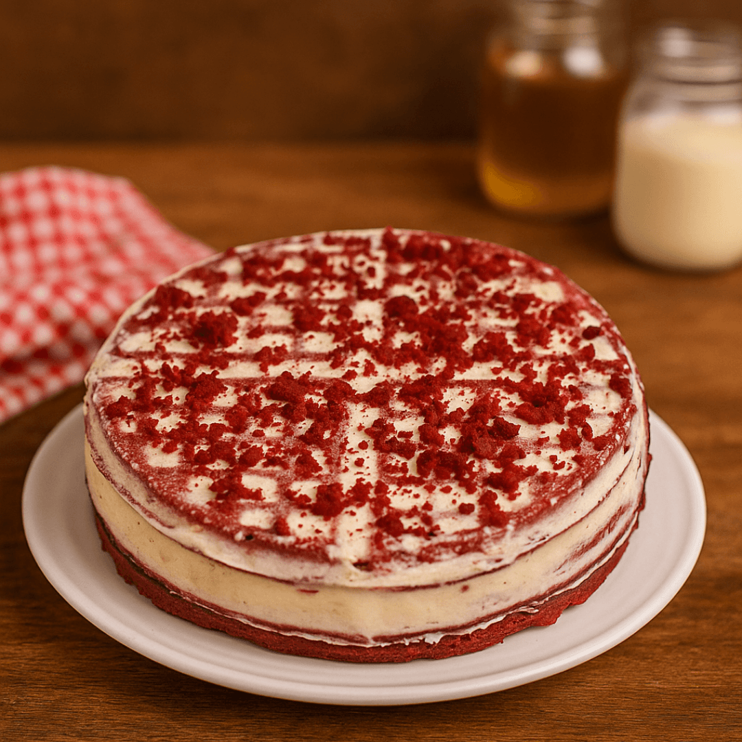 Red Velvet Waffle Cake